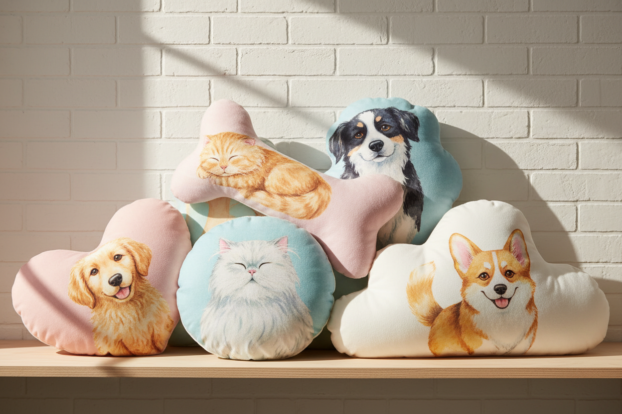 cute pet pillow with different shapes